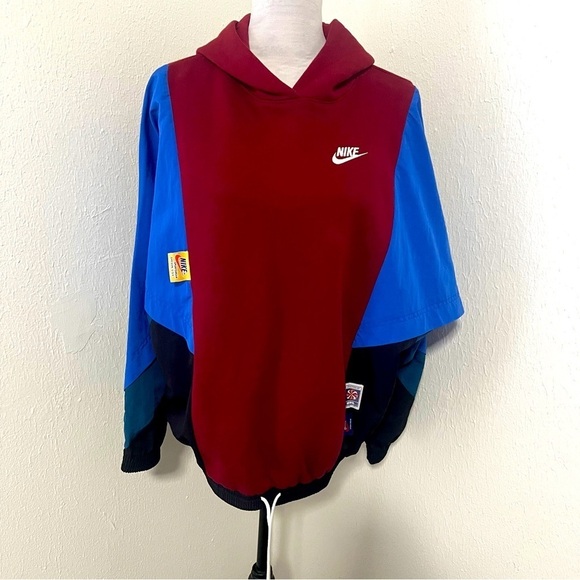 Nike Unisex S Sportswear Pullover Windbreaker Hoodie Oregon USA Color-block NWT - Picture 1 of 12